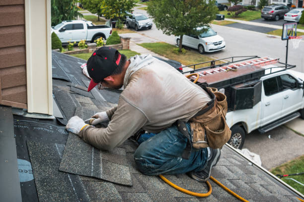 Professional Emergency Roof Repair technician working in Langeloth, PA